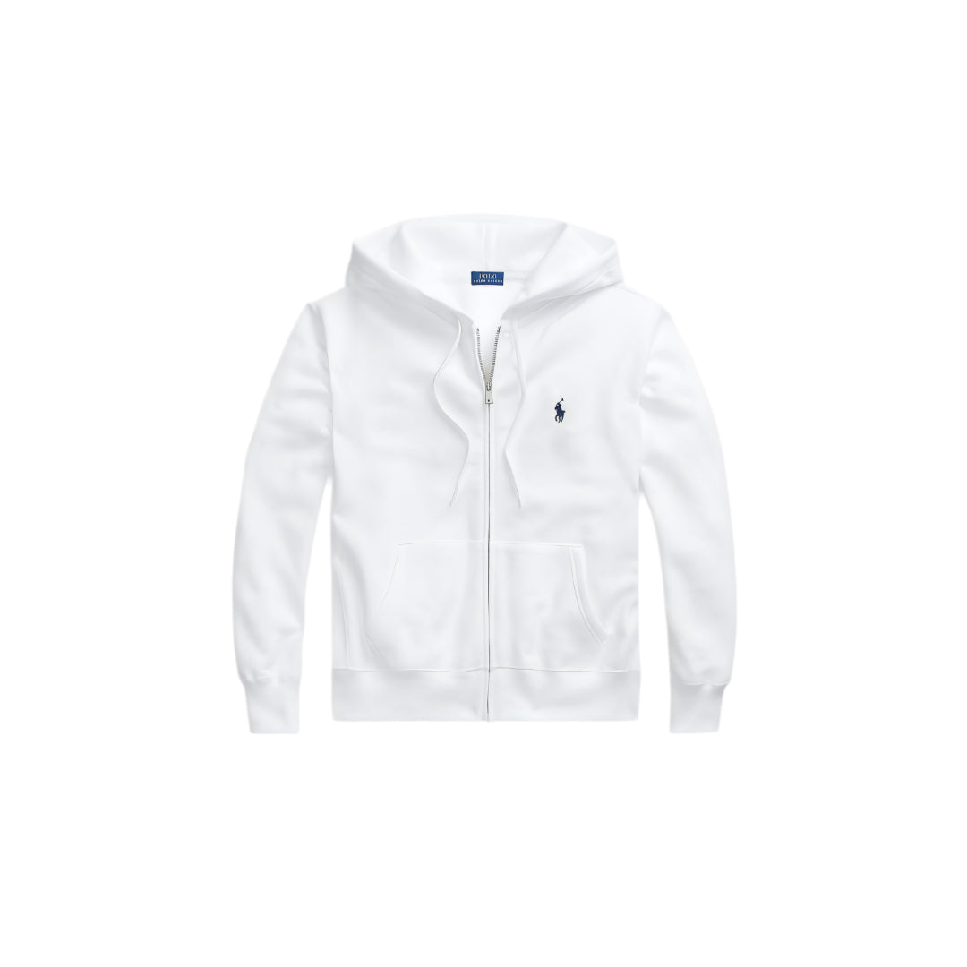 POLO RALPH LAUREN WHITE ZIP UP HOODIE