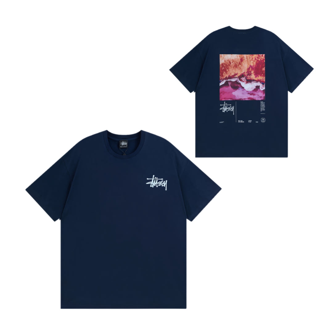 STUSSY ORANGE BEACH TEE