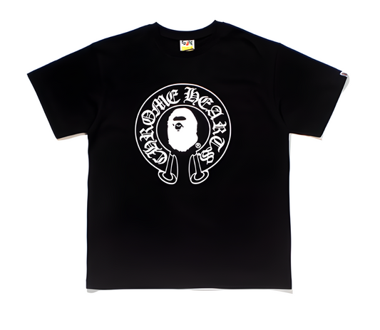 BLACK BAPE X CHROME HEARTS TEE